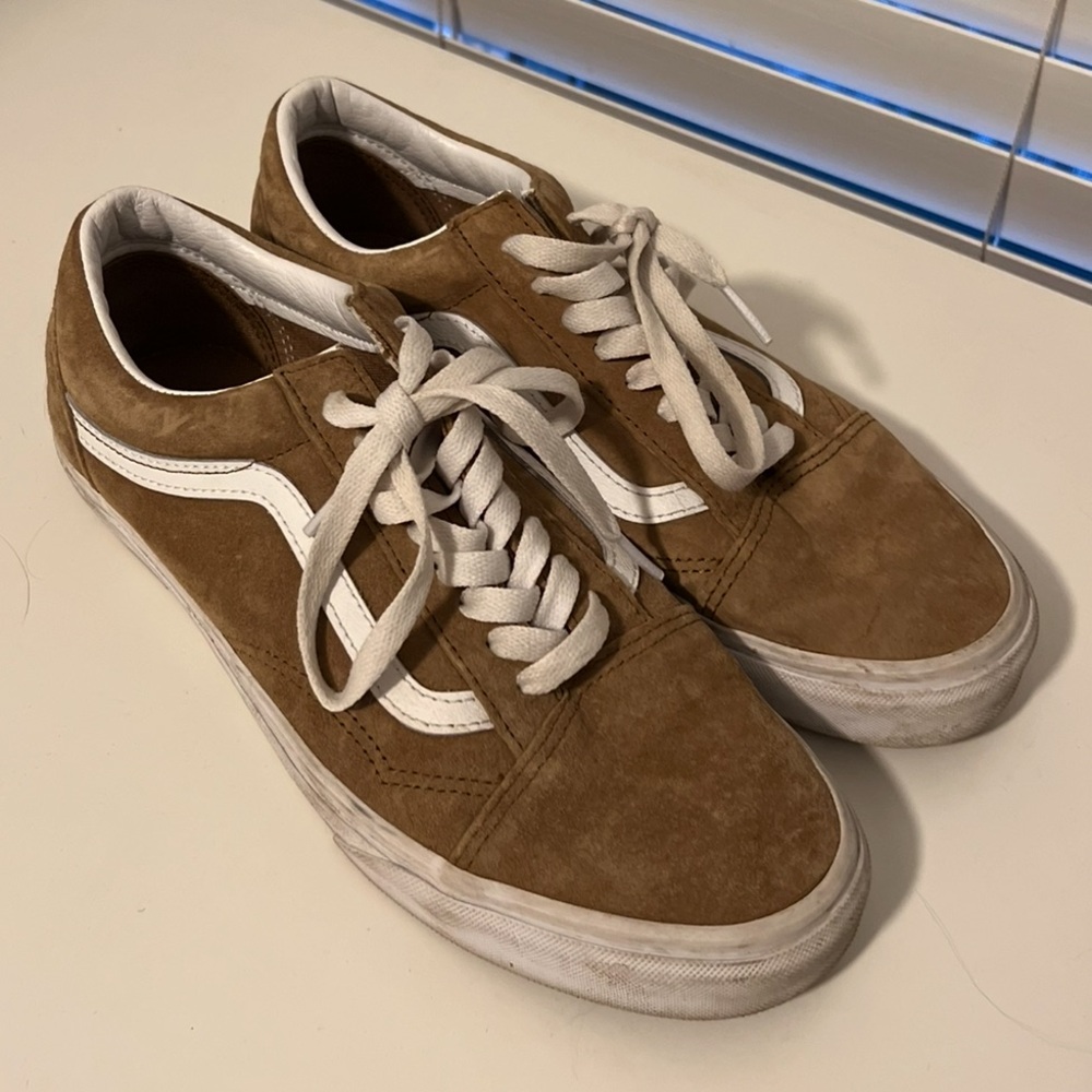 Vans Tan Old Skool Suede Sneakers